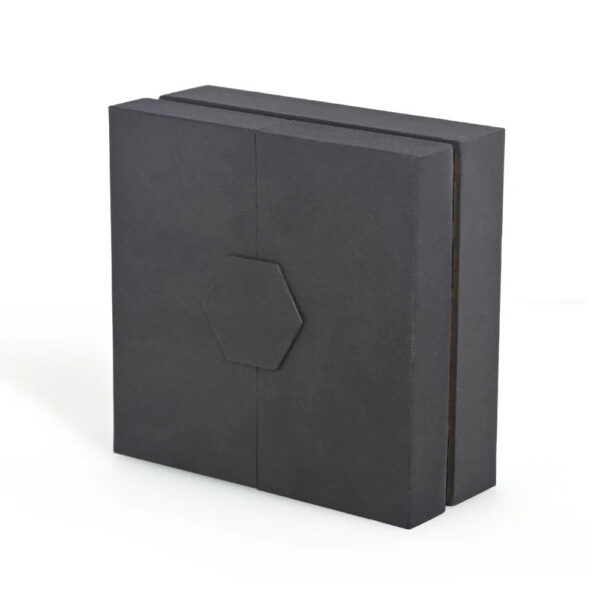 Black Gold Double-Door Rigid Box with Custom Foam Insert
