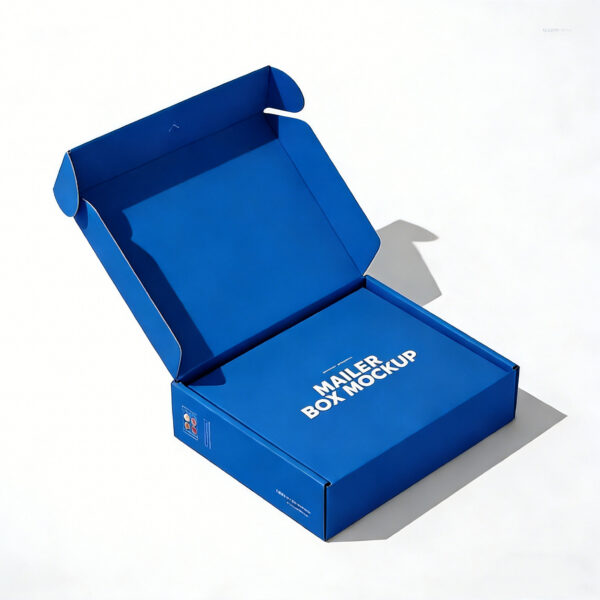 Blue Printed Corrugated Mailer Box for Ecommerce Shipping Blue Printed Corrugated Mailer Box for Ecommerce Shipping
