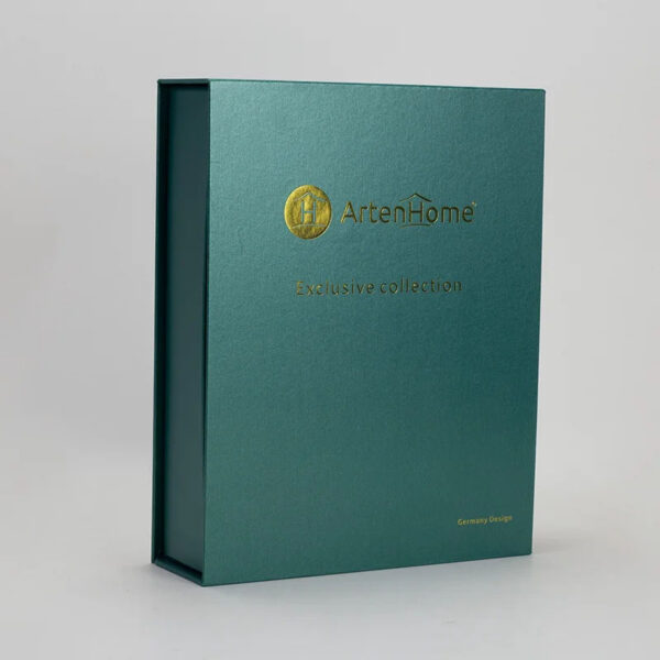 Custom Odd-Shaped Green Magnetic Rigid Box with Foam Insert