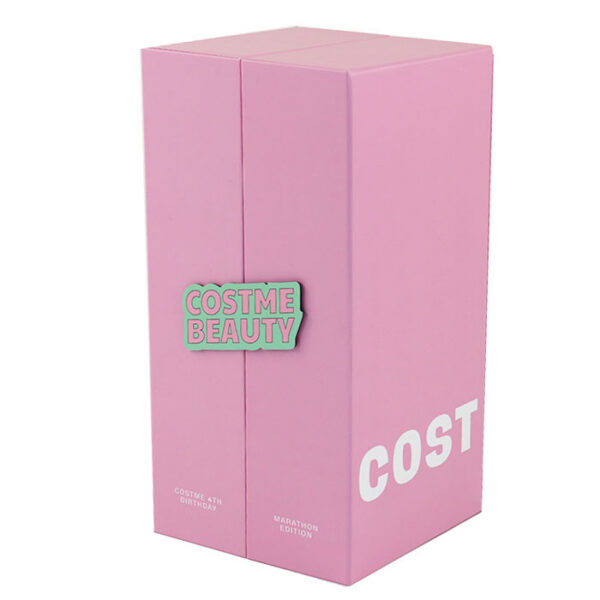 Double-Door Cosmetic Gift Set Box with Round Display Insert