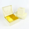 Ivory VIP Card Rigid Presentation Box with Gold Foil Logo