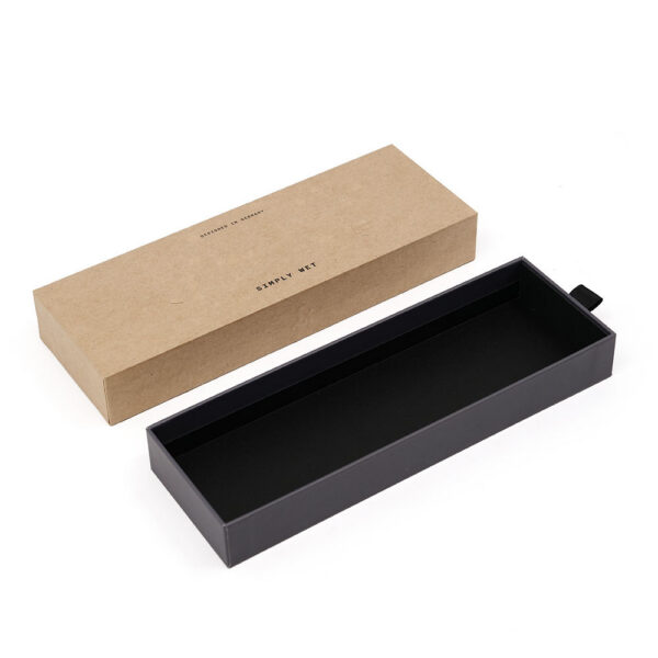 Kraft Drawer Hair Comb Packaging Box with Black Pull Tab