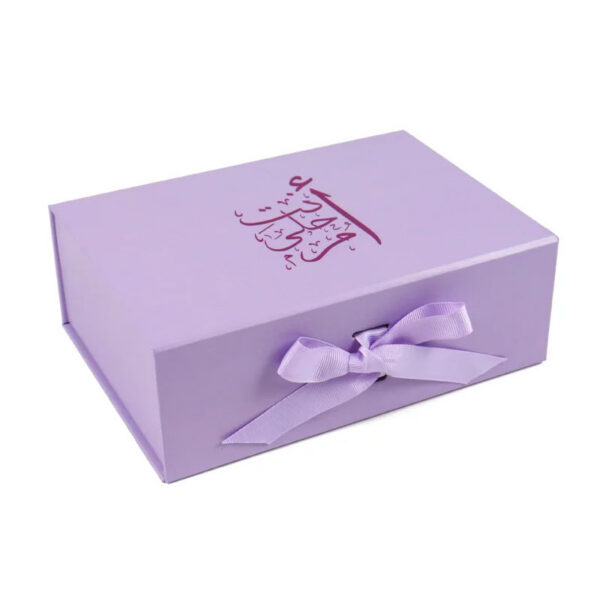 Lavender Rigid Mother's Day Gift Box with Satin Lining