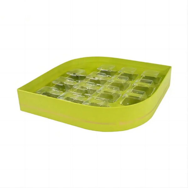 Leaf Shaped Rigid Chocolate Box with Clear Blister Tray Leaf Shaped Rigid Chocolate Box with Clear Blister Tray
