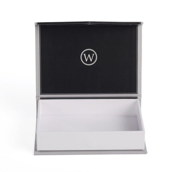 Logo Printed Rigid Watch Presentation Box with White Tray