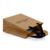 Printed Kraft Shopping Gift Bag with Black Ribbon Handles