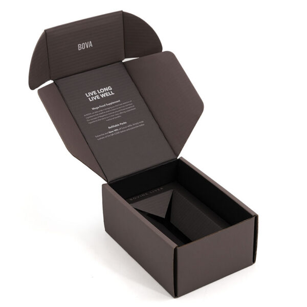 Printed Nutraceutical Mailer Box with Paperboard Insert Printed Nutraceutical Mailer Box with Paperboard Insert