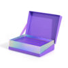 Purple Book Style Gift Box with Holographic Slotted Insert Purple Book Style Gift Box with Holographic Slotted Insert