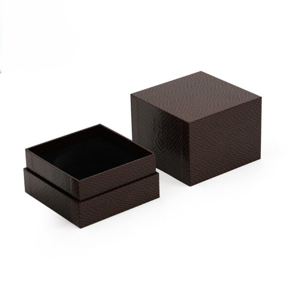 Rigid Croc Texture Candle Jar Box with Molded Black Insert Rigid Croc Texture Candle Jar Box with Molded Black Insert