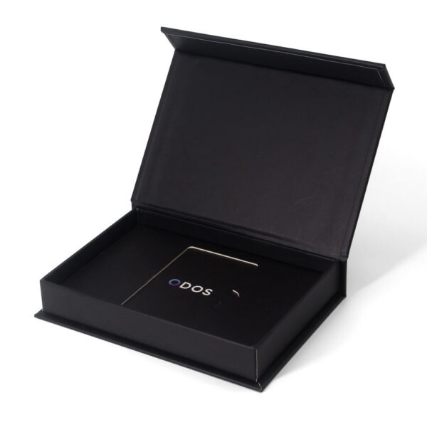 Rigid Magnetic Payment Card Box with Logo Printed Insert