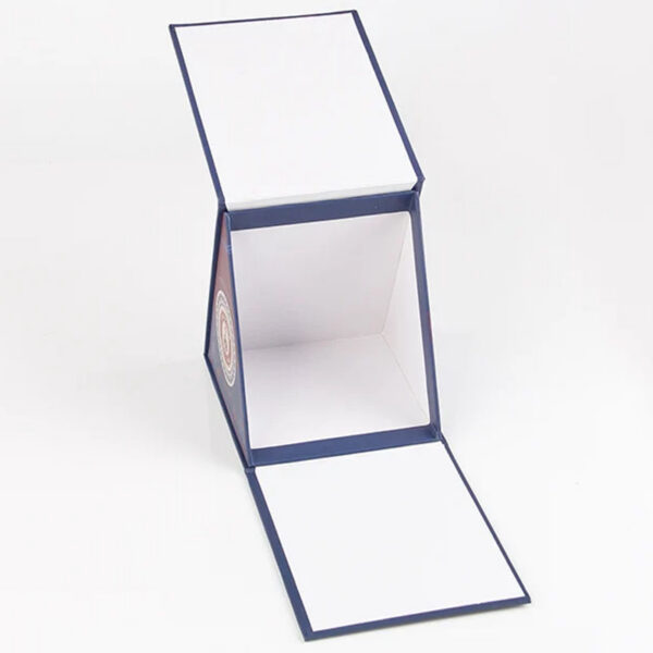Triangular Rigid Textile Gift Box with Full-Color Print